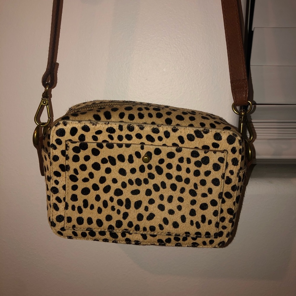 Madewell transport camera bag dotted calf hair